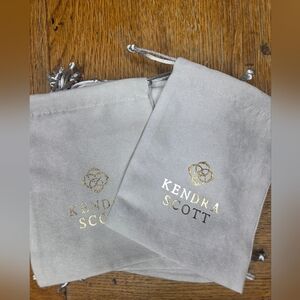 KENDRA SCOTT Jewelry Dust Bag Pouch 25 Pouches New Gray Empty